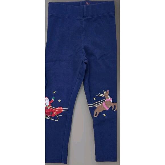 Mini Boden Other - Mini Boden Appliqué Leggings Santa in Sleigh Reindeers,Size 3-4yrs Christmas-MC1